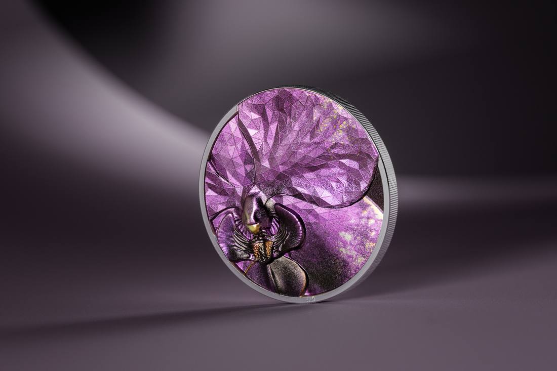 Moneda de Plata 1 oz Bionics – Orquídea Islas Cook 2026 4