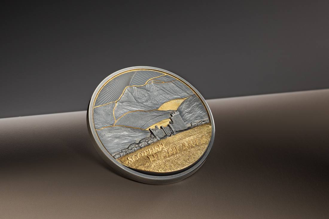 Moneda de Plata 2 oz Scottish Highlands — Paisajes Dorados Islas Cook 2026