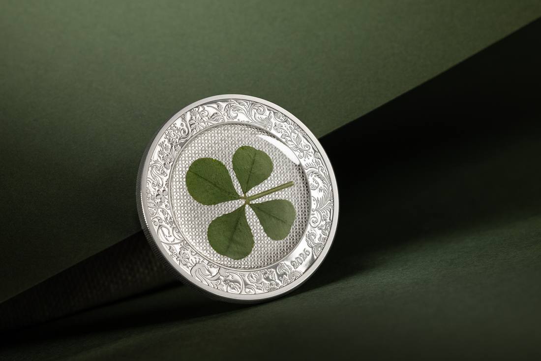 Moneda de Plata 1 oz Ounce of Luck — Trébol de Cuatro Hojas Islas Cook 2026