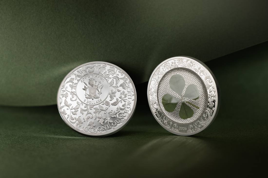 Moneda de Plata 1 oz Ounce of Luck — Trébol de Cuatro Hojas Islas Cook 2026