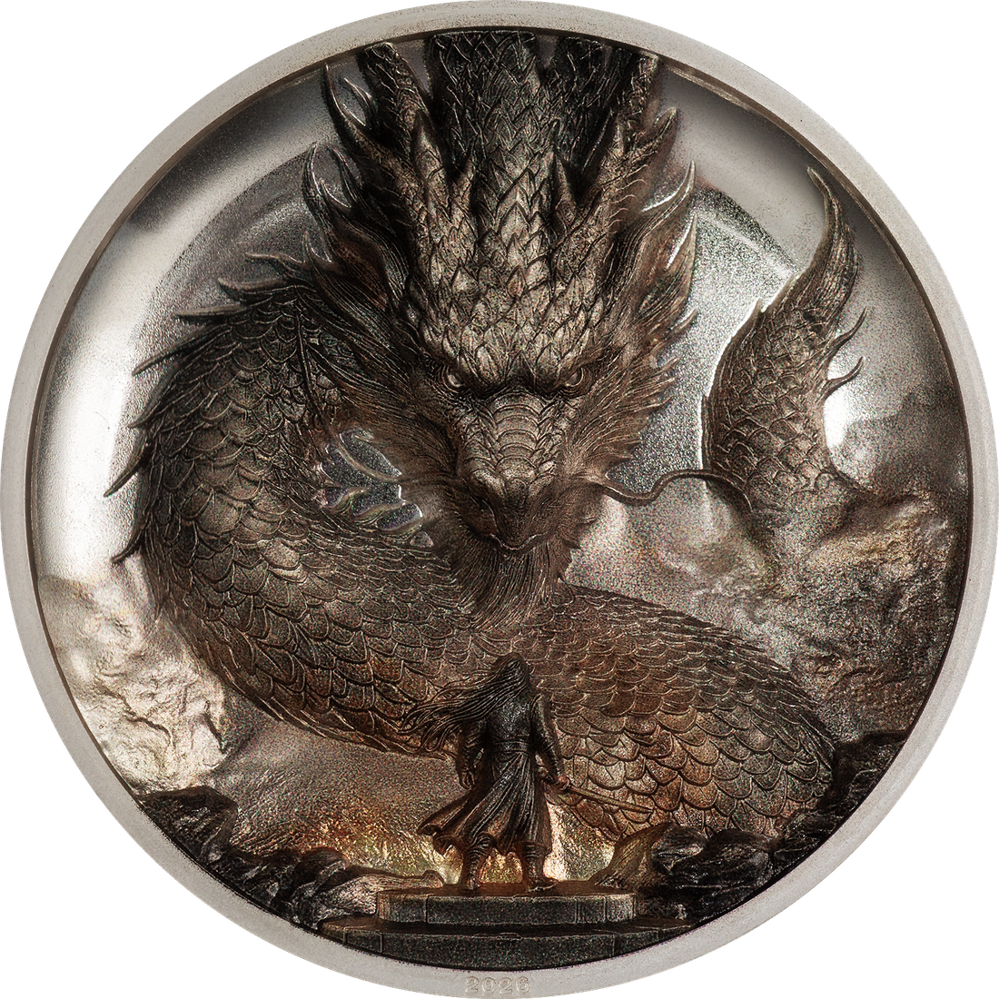 Moneda de Plata 3 oz Dragón del Trueno Islas Cook 2026