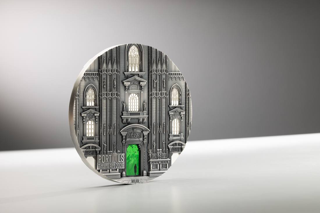Moneda de Plata 1 kg Tiffany Art Portals – Milán & Praga Edición Kilo Islas Cook 2026 5