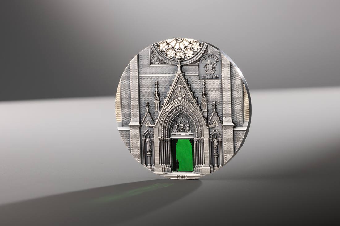 Moneda de Plata 3 oz Tiffany Art Portals – Milán & Praga Islas Cook 2026 4