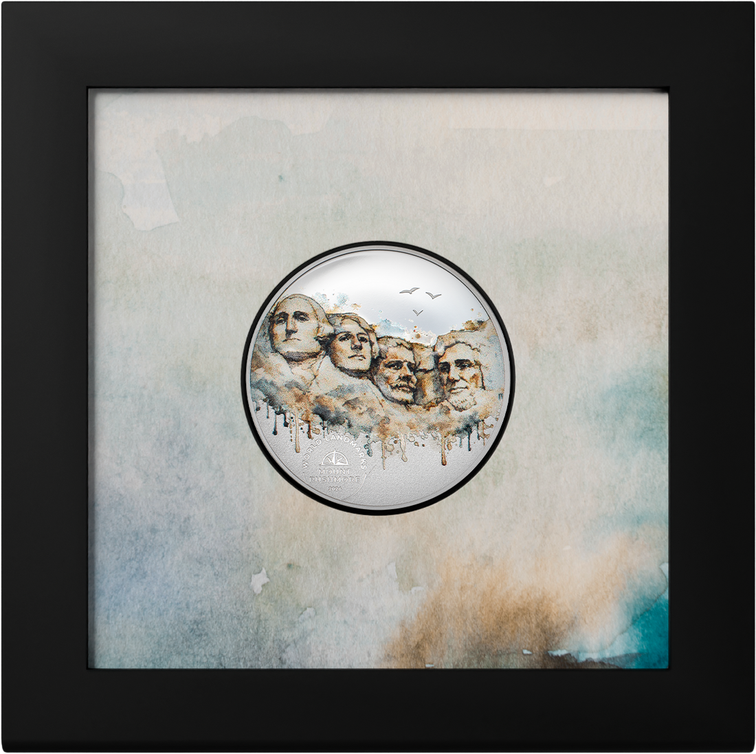 Moneda de Plata 1/2 oz Mount Rushmore — Hitos del Mundo Islas Cook 2026